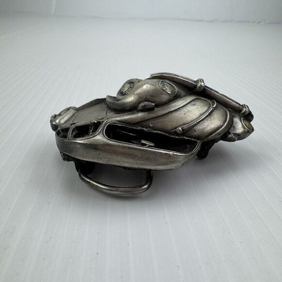 Vintage 1980 VW Volkswagen Bug Beetle Brassworks Belt Buckle by Bergamot - Picture 3 of 11